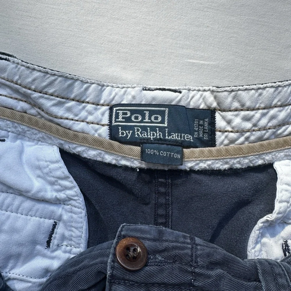 Vintage Polo Ralph Lauren Cargo Shorts Mens 38 Navy Military 9.5
